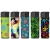High Fire Refillable Piezo Lighters (1 display 50 lighters) Leafs Graphics